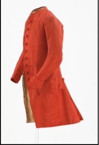 Man's Coat, red broadcloth ca. 1770, CW 1953-59