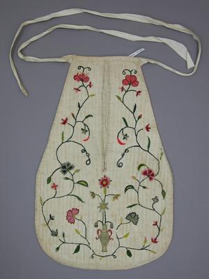 Pocket, single, embroidered. Snowshill Costume Collection, National Trust (UK). mid 1700s. SNO1452