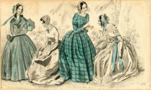 Fashions, 1841. Fashion Plate Collection, Ella Strong Denison Library, Claremont College