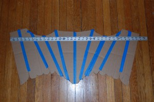 Stay pattern mock-up, measured.