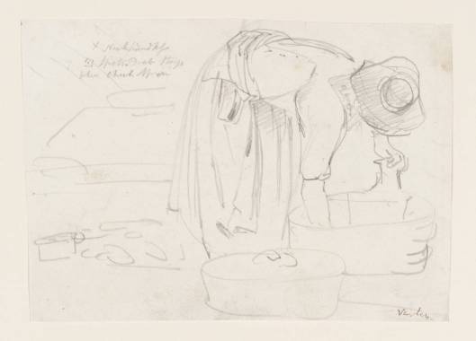 A Washerwoman, by John Varley (1778-1842). Tate Britain, T08695