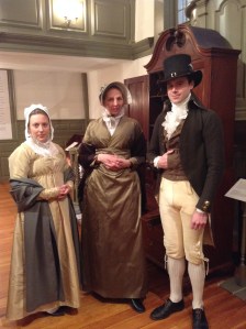 Costumed interpreters as 19th century Quakers