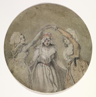 he frail sisters John Raphael Smith (1752-1812) Chalk (black and coloured) on paper (given a light grey ground) Height: 19.4 cm (circular); Acquisition Witt, Robert Clermont (Sir); bequest; 1952 D.1952.RW.4037, Copyright: © The Samuel Courtauld Trust, The Courtauld Gallery, London