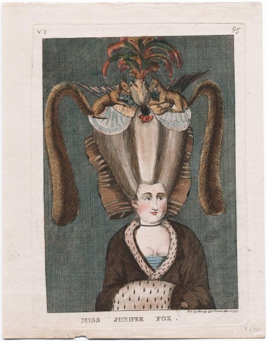 Miss Juniper Fox. [London] : Pub. by MDarly 39 Strand, Mar. 2, 1777. Lewis Walpole Library , 777.03.02.01. 