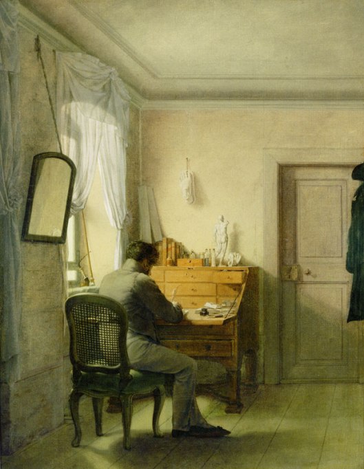 Georg Friedrich Kersting, A Man (artist) at His Desk.  1811. Klassik Stiftung Weimar, Goethe Nationalmuseum 