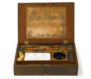 Lot 738, Sotheby's Sale N09466 REGENCY MAHOGANY PAINT BOX BY W. REEVES & WOODYER, FIRST QUARTER 19TH CENTURY