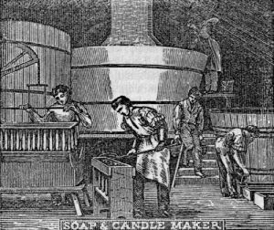 The Soap Boiler and Candle Maker. Popular Technology or, Professions and Trades.