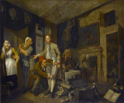 The Heir: Tom Finds New Wealth. William Hogarth.