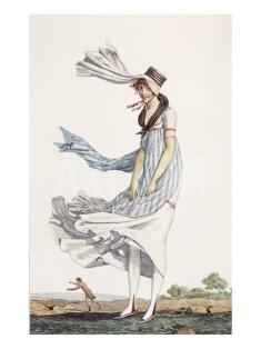 A Lady's Summer Promenade Dress, 1800.