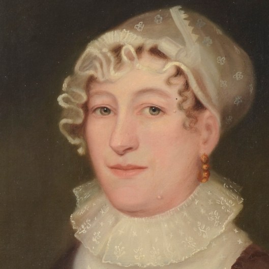 Detail, Mrs William Pabodie. Oil on canvas, 1813. RIHS